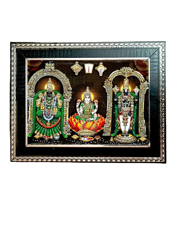 Thirupathi_Sri_Padmavathi_Thayar_Srinivasa_Perumal_with_Sri_Maha_Lakshmi_Photo_Frame