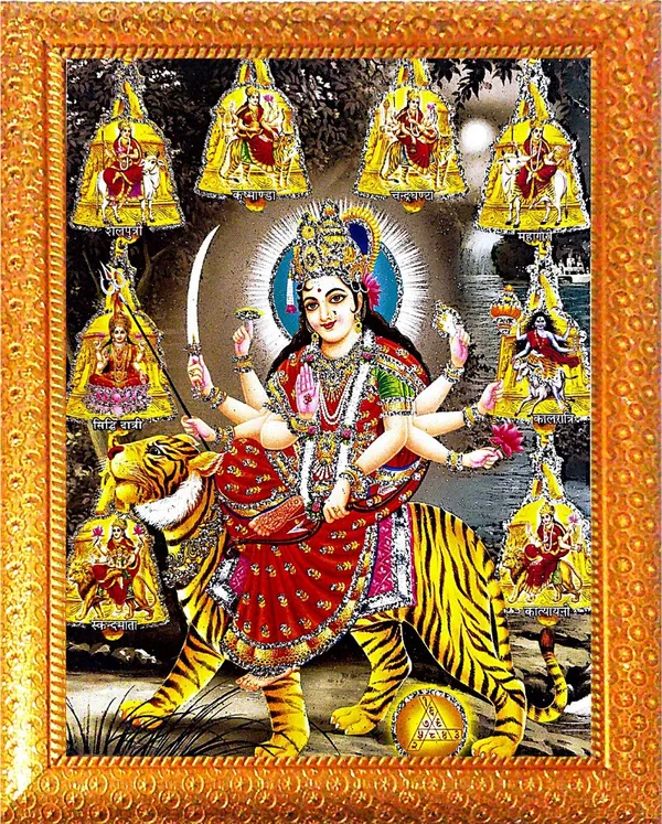 Photo_&_Frame_Durga_Maa_|_Sherawali_Mata_|_Ambe_Maa