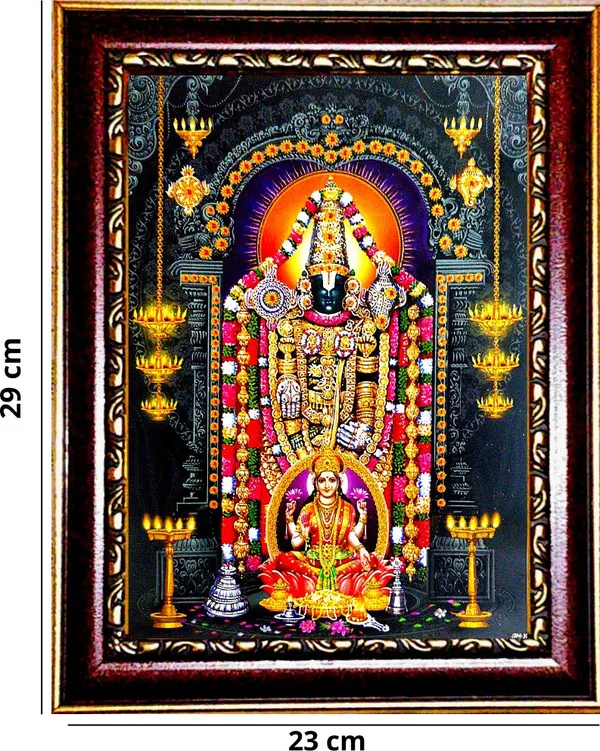Photo_&_Frame_Tirupati_Balaji_With_Laxmi_Ji