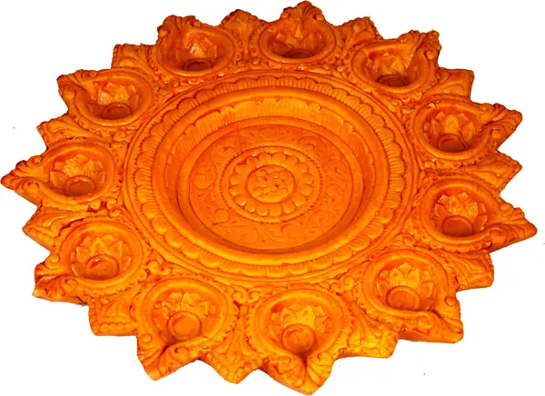 Terracotta_(Pack_Of_26)_Table_Diya_Set_(Height:_9_Inch)