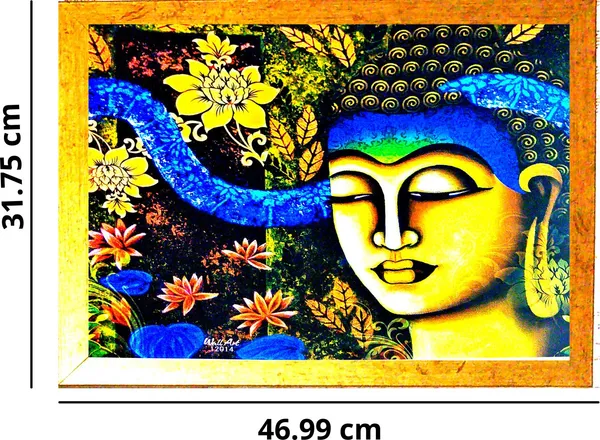 Photo_&_Frame_Buddha_Wall_Hanging_Digital_Reprint_12.5_Inch_X_18.5_Inch_Painting_(With_Frame)