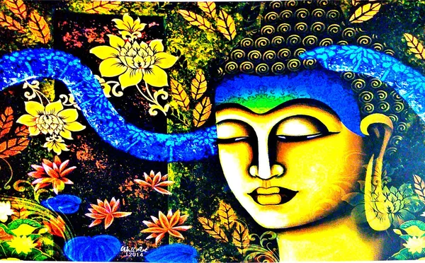 Photo_&_Frame_Buddha_Wall_Hanging_Digital_Reprint_12.5_Inch_X_18.5_Inch_Painting_(With_Frame)