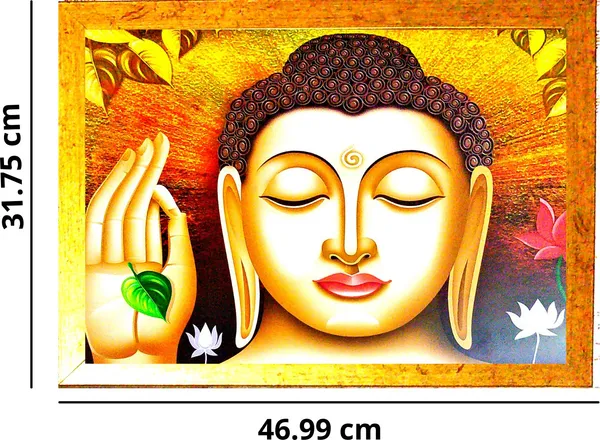 Photo_&_Frame_Buddha_Wall_Hanging_Digital_Reprint_12.5_Inch_X_18.5_Inch_Painting_(With_Frame,_Pack_Of_3)