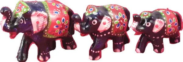 Showpiece_Elephant_For_Decoration_And_Gift_Purpose_Decorative_Showpiece_-_9_Cm_(Terracotta,_Dark_Blue)