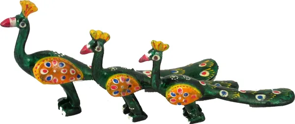 Peacock_Showpiece|Peacock_Statue_Decorative_Showpiece_Decorative_Showpiece_-_10_Cm_(Clay,_Multicolor)