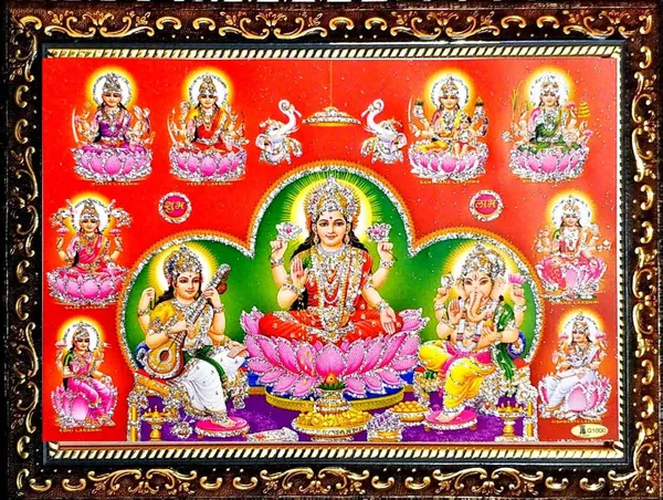 Photo_&_Frame_Digital_Art_Asht_Laxmi_Ganesh_Saraswati___|_Maa_Durga___|___|