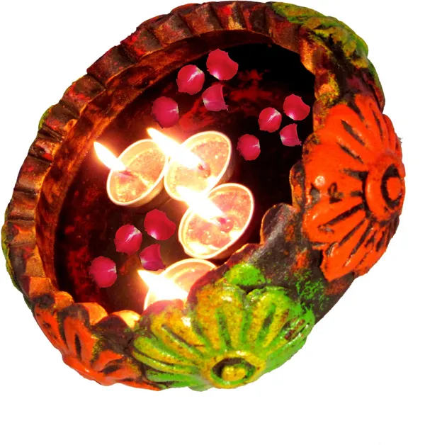 Handmade_Earthenware_Decorative_Flower_Pot/Tablecenter_Piece/Decorative_Urli_16.61_Cm_(Terracotta,_Multicolor)