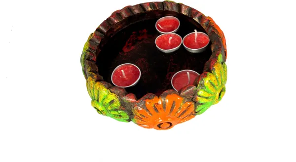 Handmade_Earthenware_Decorative_Flower_Pot/Tablecenter_Piece/Decorative_Urli_16.61_Cm_(Terracotta,_Multicolor)