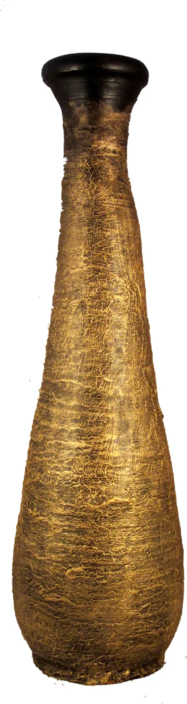 Handmade_Clay/Terracotta_Home_Decor_Pot_Vase_Floor_Pot_(60_X_16_X_10_Cm)_Terracotta_Vase_(23.5_Inch,_Gold)