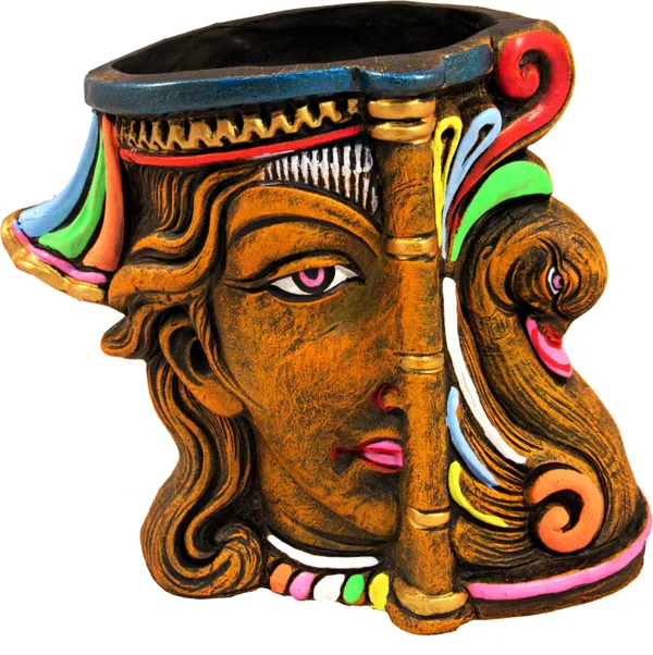 1_Compartments_Terracotta_Pen_Stand_(Brown)