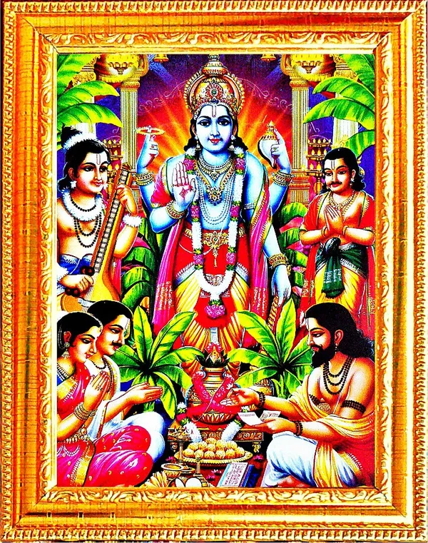 Photo_&_Frame_Lord_Satya_Narayana_Swamy