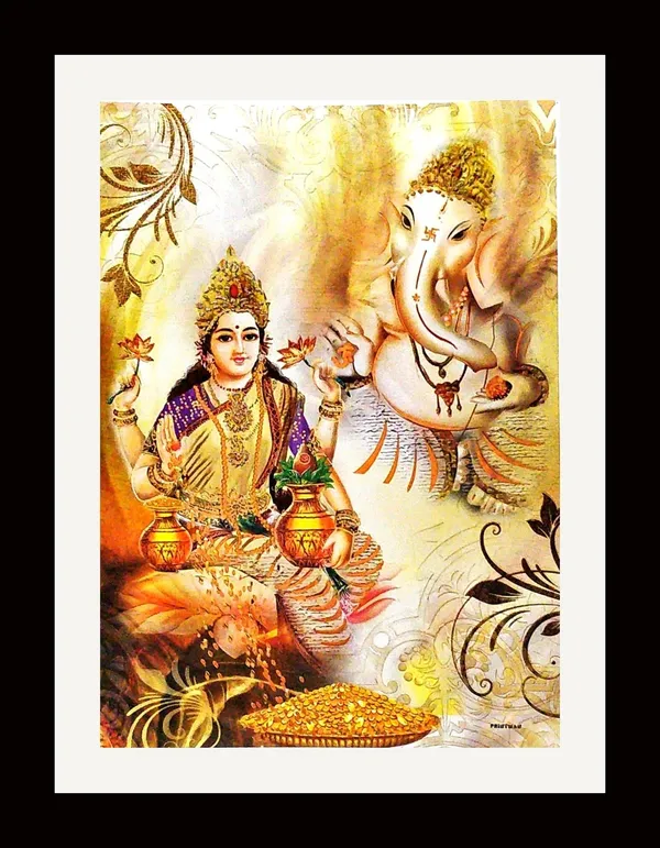 Photo_&_Frame_Ganesha_Laxmi_Ji_Wall_Painting_Embossed_48_Inch_X_37_Inch_Painting_(With_Frame)