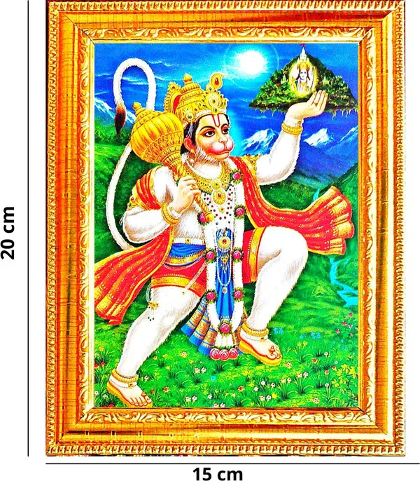 Photo_&_Frame_Lord_Hanuman_Carrying_Sanjeevani_|_Bajrang_Bali_Hanuman_Ji_|_God_Photo_With_Frame