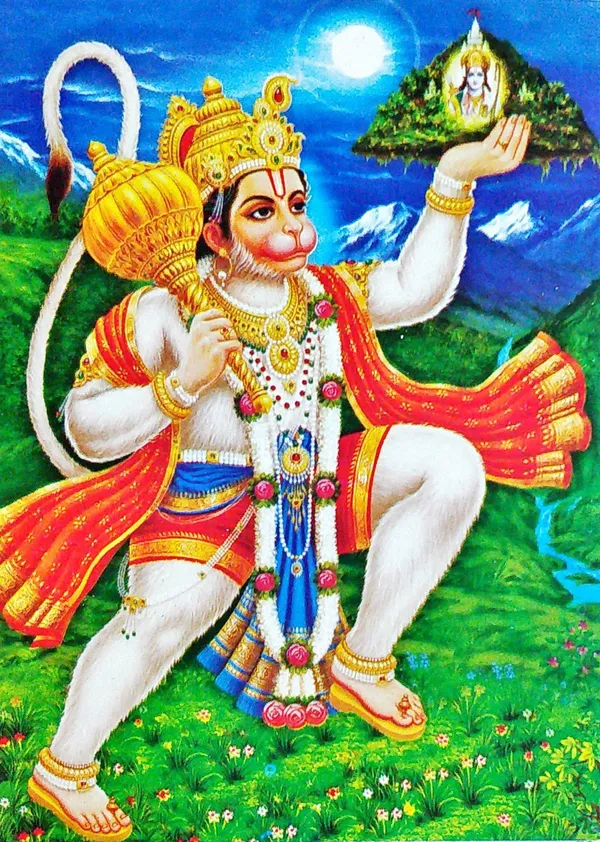 Photo_&_Frame_Lord_Hanuman_Carrying_Sanjeevani_|_Bajrang_Bali_Hanuman_Ji_|_God_Photo_With_Frame