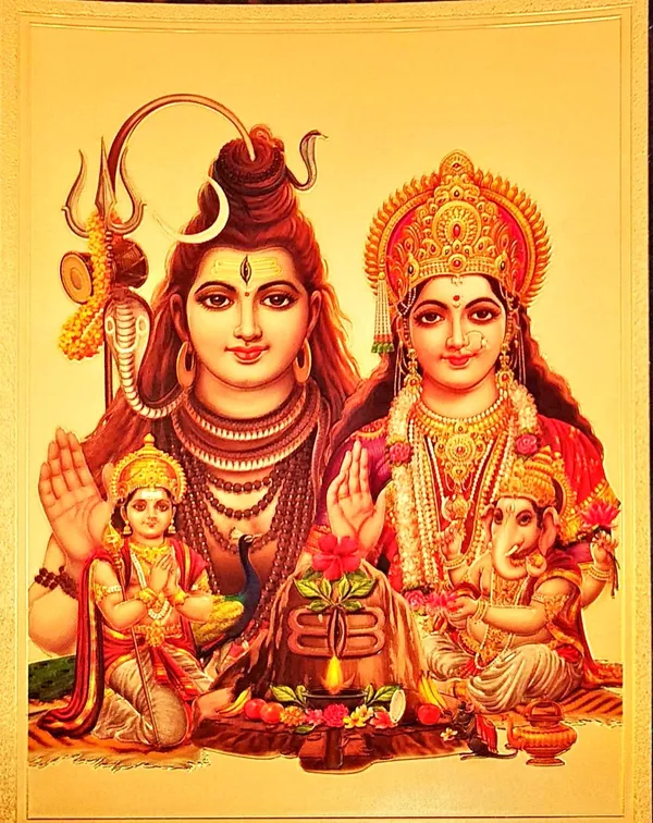 Photo_&_Frame_Shiv_Parivar_God_Photo