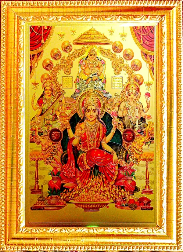 Photo_&_Frame_Laxmi_Ganesh_Saraswati_Kuber_Ji