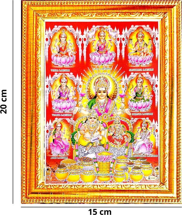 Photo_&_Frame_Asht_Laxmi_Kuber_Ji___|_Hindu_Bhagwan_Devi_Devta_Photo_|_God__s_|_Wall_D????_Cor___|
