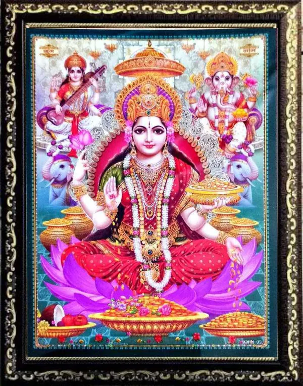 Photo_&_Frame_Laxmi_Ganesh_Saraswati_God__s