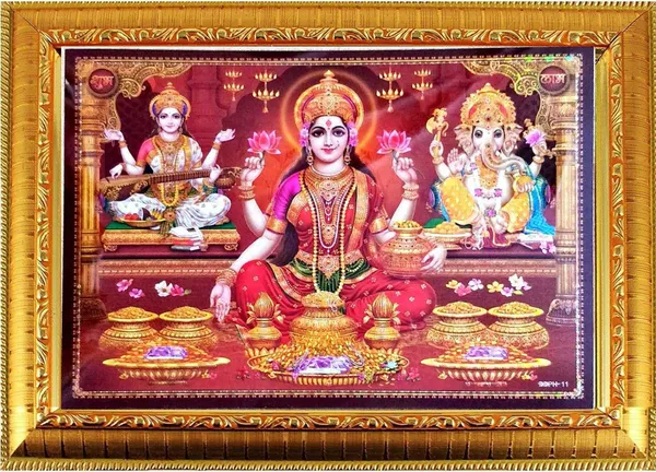 Photo_&_Frame_Laxmi_Ganesh_Saraswati_God__s