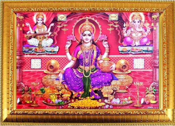 Photo_&_Frame_Laxmi_Ganesh_Saraswati_God__s