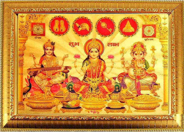 Photo_&_Frame_Laxmi_Ganesh_Saraswati_With_Yantra_|_God__s_|_Hindu_God_Photo_|_Bhagwan_Photo