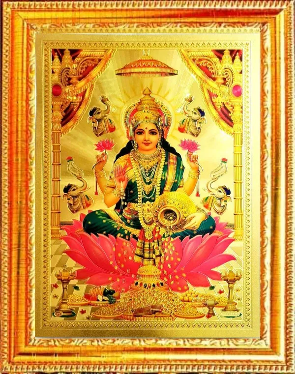 Photo_&_Frame_Goddess_Laxmi___(7_X_5_Inch_)