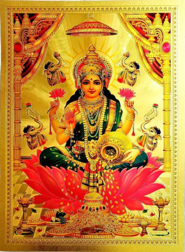 Photo_&_Frame_Goddess_Laxmi___(7_X_5_Inch_)