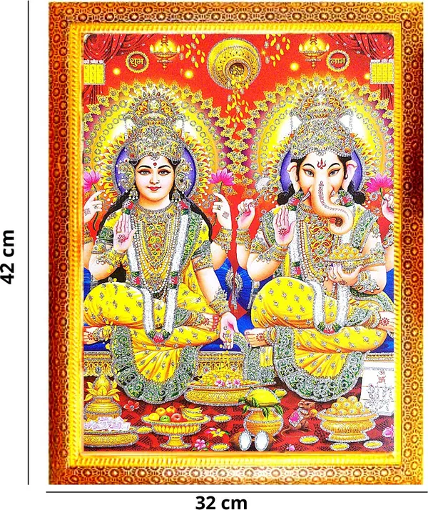 Photo_&_Frame_Laxmi_Ganesh___|_Hindu_Deity