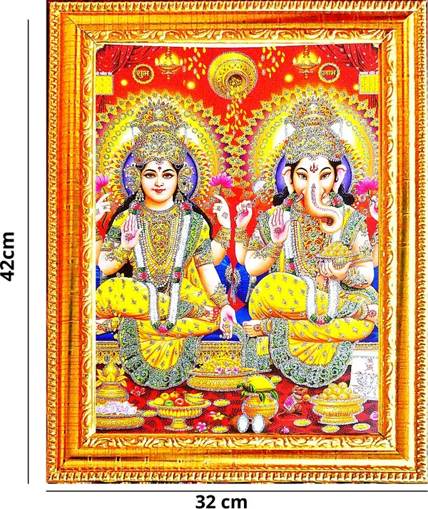Photo_&_Frame_Laxmi_Ganesh___|_Hindu_Deity