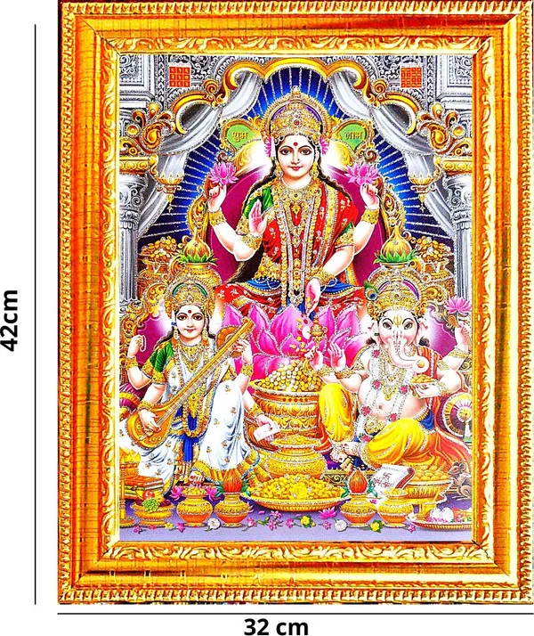 Photo_&_Frame_Laxmi_Ganesh___|_Hindu_Deity