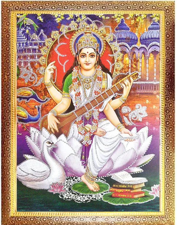 Photo_&_Frame_Saraswati___|Basant_Panchami_Pooja_Hindu