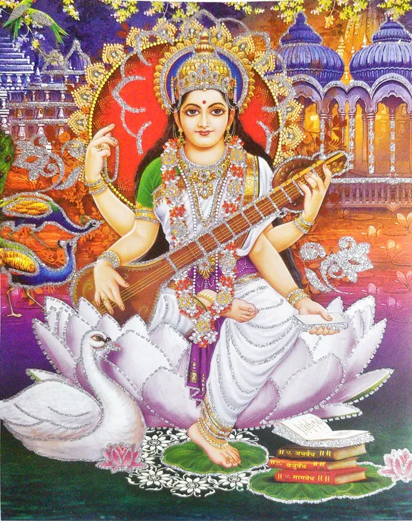 Photo_&_Frame_Saraswati___|Basant_Panchami_Pooja_Hindu