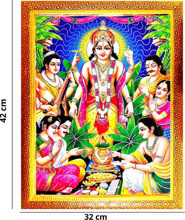 Photo_&_Frame_Satya_Narayan___(42_X_32_Cm_)|_God__s