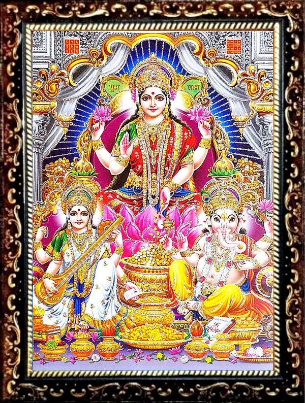 Photo_&_Frame_Laxmi_Ganesh_Saraswati