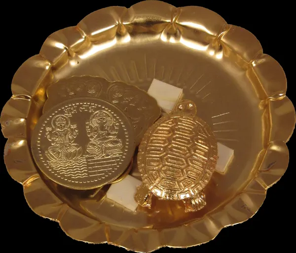 Laxmi_Pooja_Thali_Plated_Yantra_(Pack_Of_4)