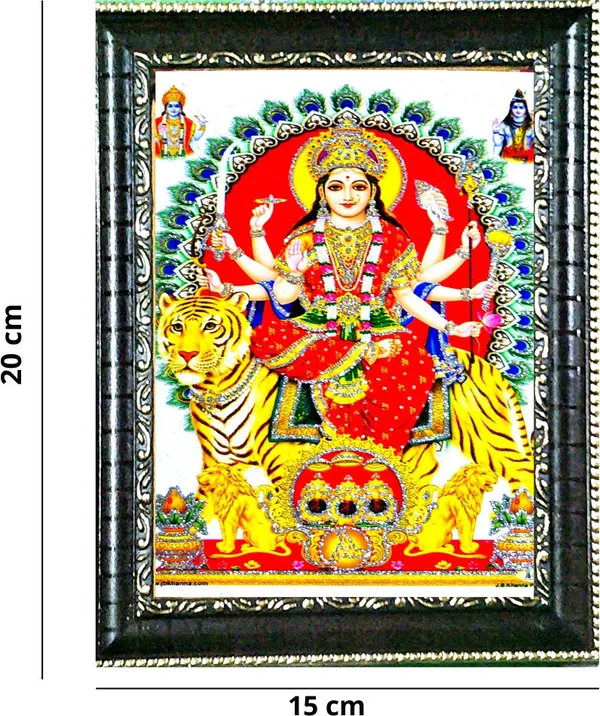 Photo_&_Frame_Durga_Maa_With_Shiv_Ji_And_Vishnu_Ji