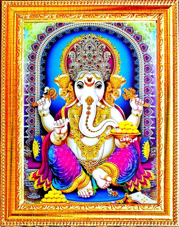 Photo_&_Frame_Ganesha___|_Ganesha_Ji_|_For_Pooja