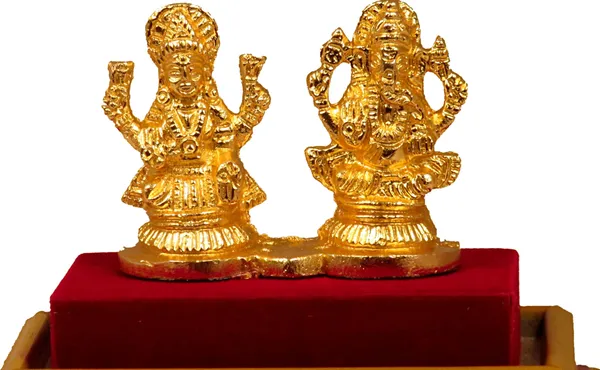 Gold_Plated_Brass_Laxmi_Ganesh_Idol_|_Ganesha_Statue_|_Ganpati_Murti_|_For_Home_Decor_|_Gift_Decorative_Showpiece_-_7_Cm_(Brass,_Gold)