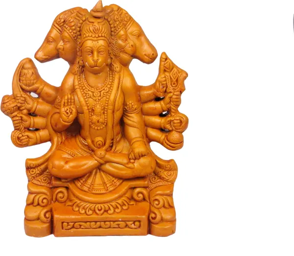 Panchmukhi_Hanuman_Ji_Idol_Decorative_Showpiece_-_6_Cm_(Terracotta,_Peach)