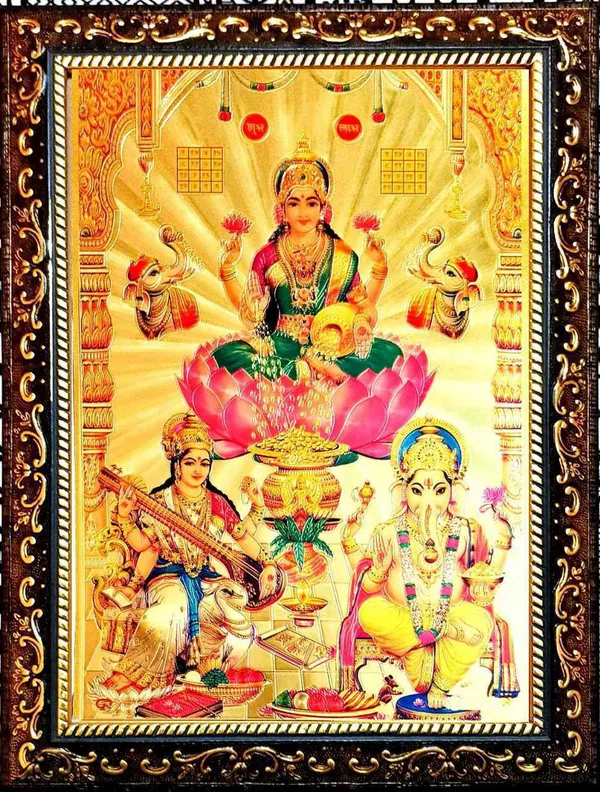 Photo_&_Frame_Laxmi_Ganesh_Saraswati___|