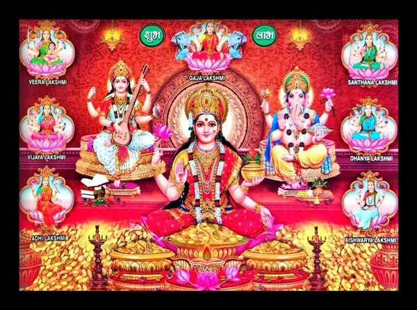 Photo_&_Frame_Ashtalakshmi_With_Ganesh_And_Saraswati_Ji___|___|