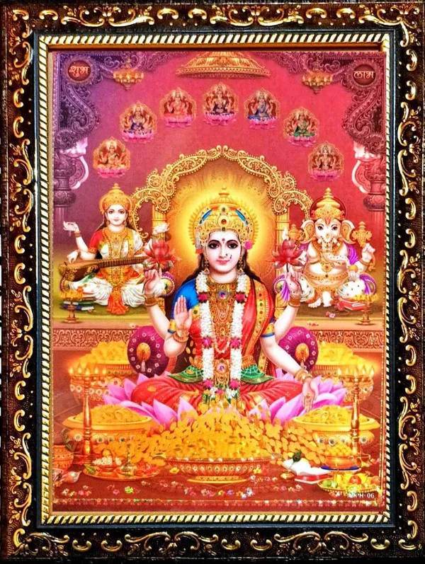 Photo_&_Frame_God_Laxmi_Ganesh_Saraswati_With_Asht_Laxmi___|___|_God__s