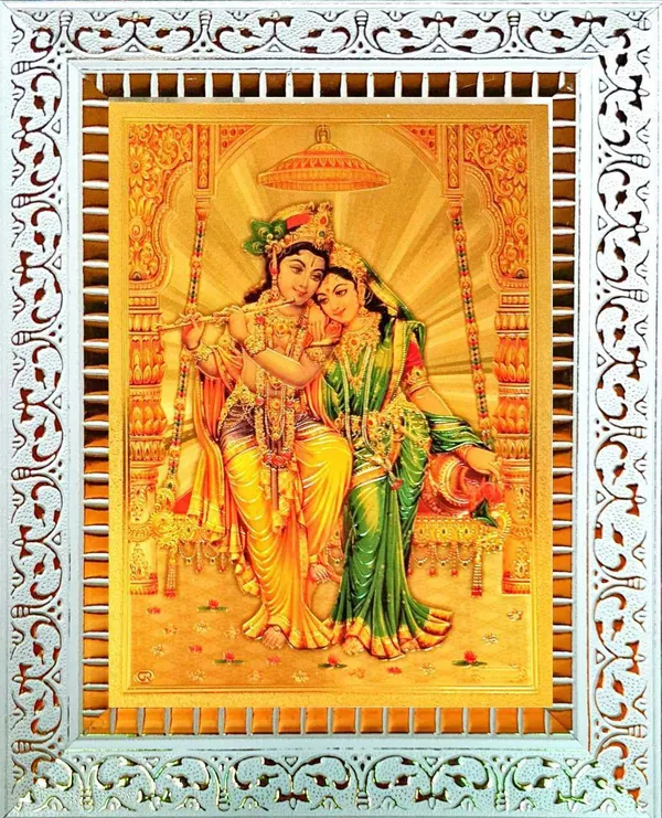 Photo_&_Frame_Radha_Krishna___|___|___For_Pooja