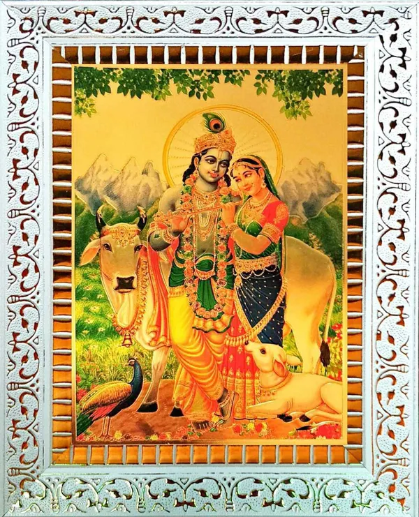 Photo_&_Frame_Radha_Krishna___|___|___For_Pooja