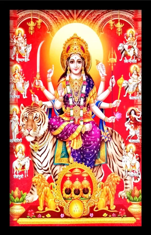 Photo_&_Frame_Nav_Durga_Maa___|___For_Wall_Hanging_|_Maa_Durga___|_God__s
