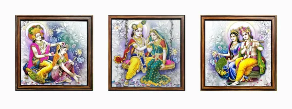 Photo_&_Frame_3_Radha_Krishna_Wall_Paintings_With_Frame_For_Living_Room