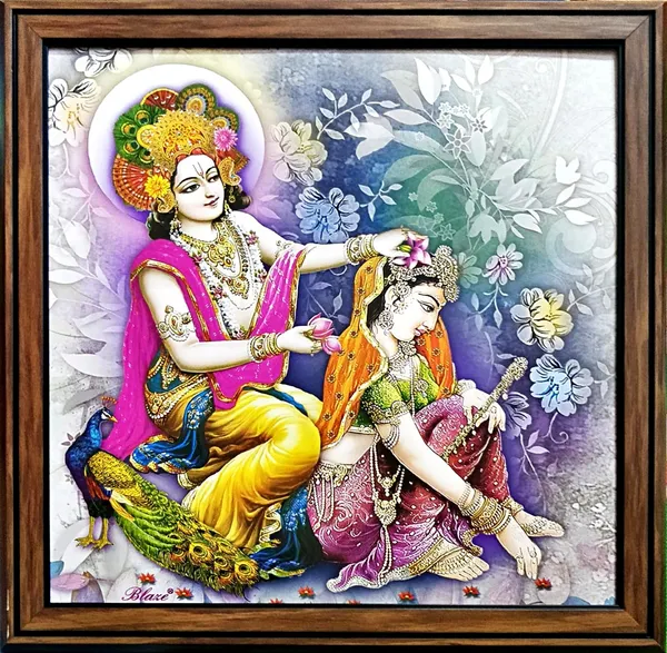 Photo_&_Frame_3_Radha_Krishna_Wall_Paintings_With_Frame_For_Living_Room