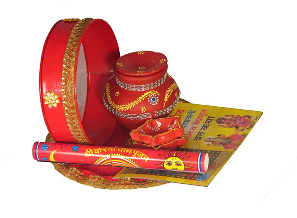 Karwa_Chauth_Pooja_Thali_Set|Karwachauth_Thali_Set_|Karwa_Chauth_Thali_Terracotta_(7_Pieces,_Multicolor)