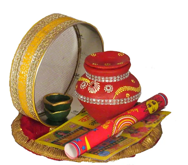 Karwa_Chauth_Pooja_Thali_Set|Karwachauth_Thali_Set_|Karwa_Chauth_Thali_Terracotta_(7_Pieces,_Multicolor)