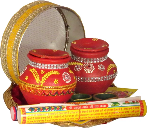 Karwa_Chauth_And_Ahoi_Ashtami_Pooja_Thali_Set|Karwachauth_Thali_Set_|Karwa_Chauth_Thali_Terracotta_(8_Pieces,_Yellow,_Maroon,_Red)